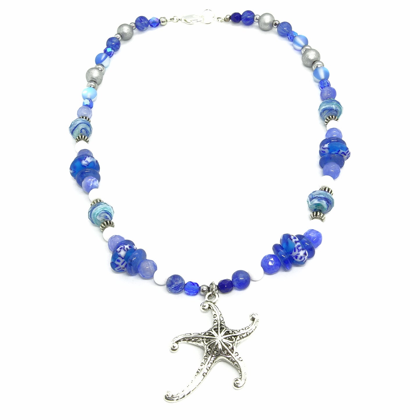 Blue Starfish Necklace