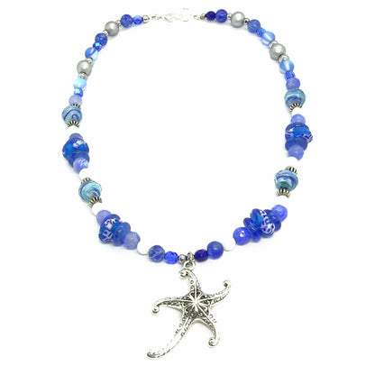 Blue Starfish Necklace